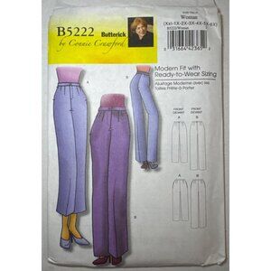 Butterick Sewing Pattern B5222 Womens Pants XL - 6X Plus Connie Crawford Modern